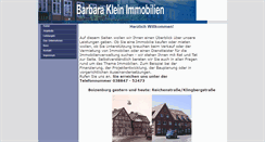 Desktop Screenshot of barbara-klein-immobilien.de