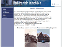 Tablet Screenshot of barbara-klein-immobilien.de